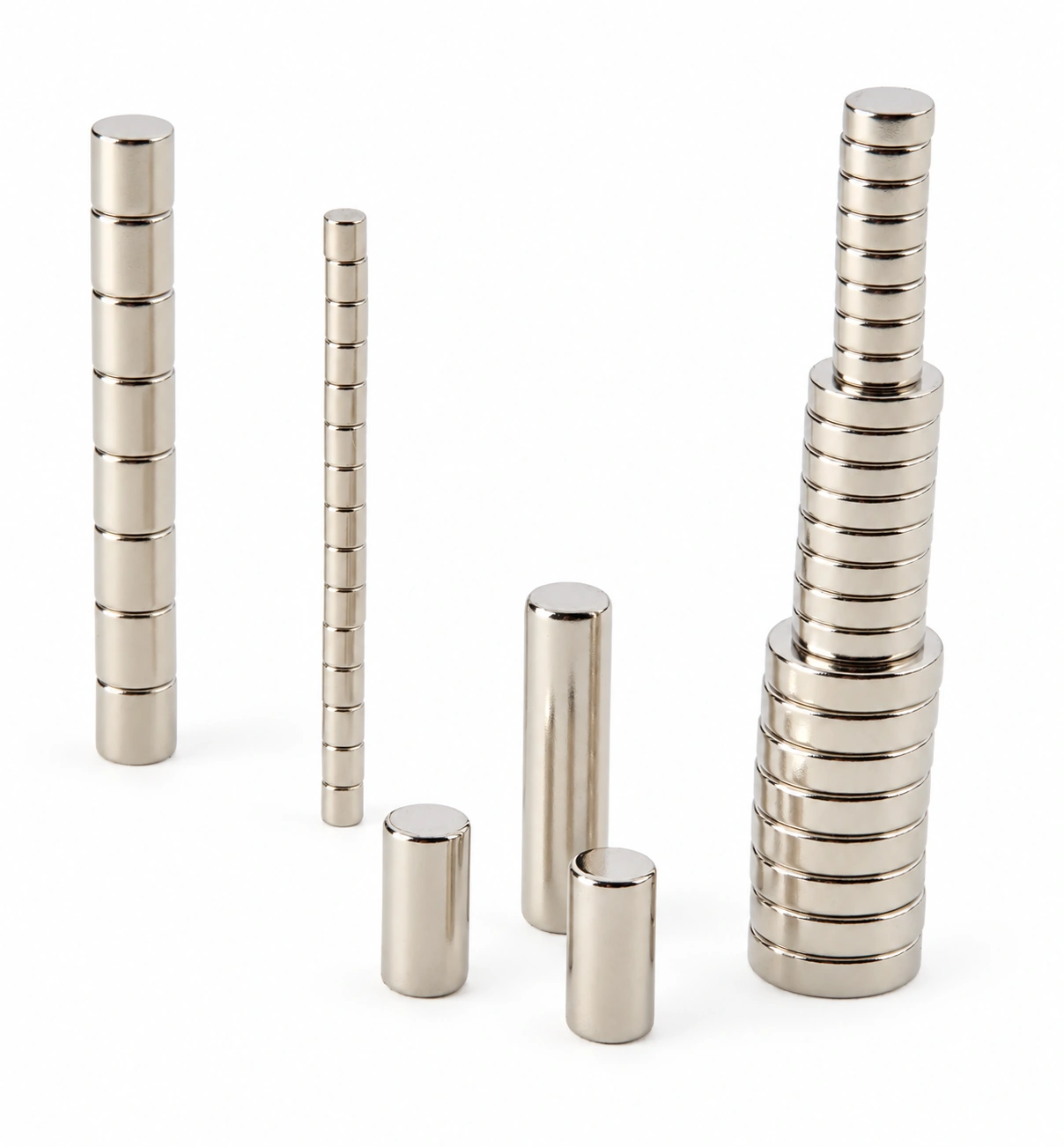 Cylindrical magnet components