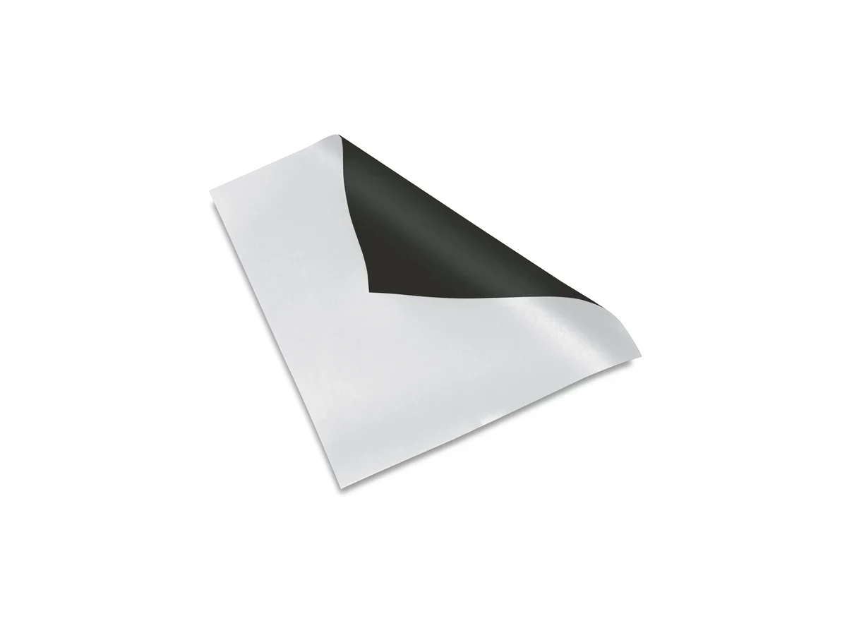 Flexible magnetic sheet with a lifted corner