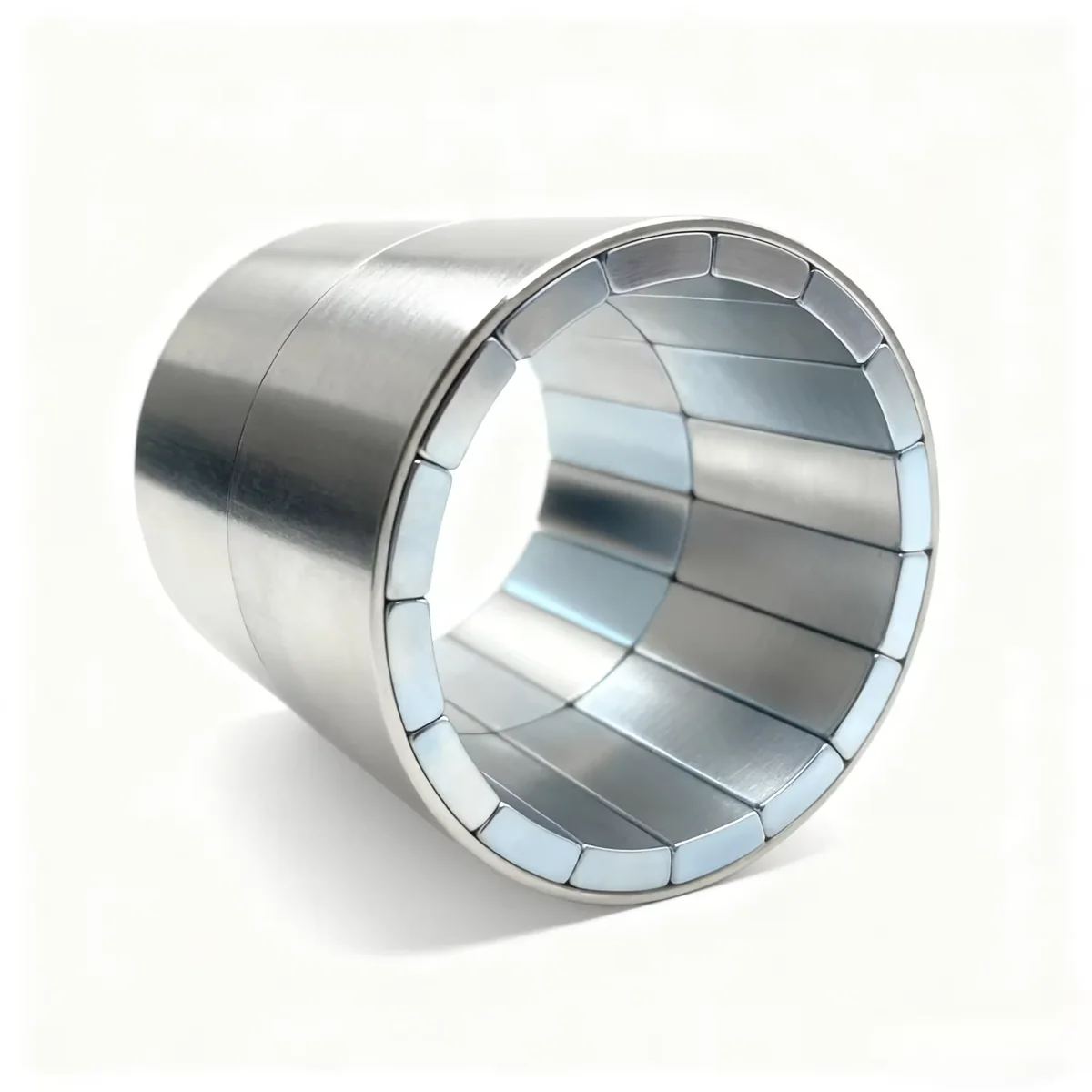 Magnetic segments integrated into a cylindrical carrier